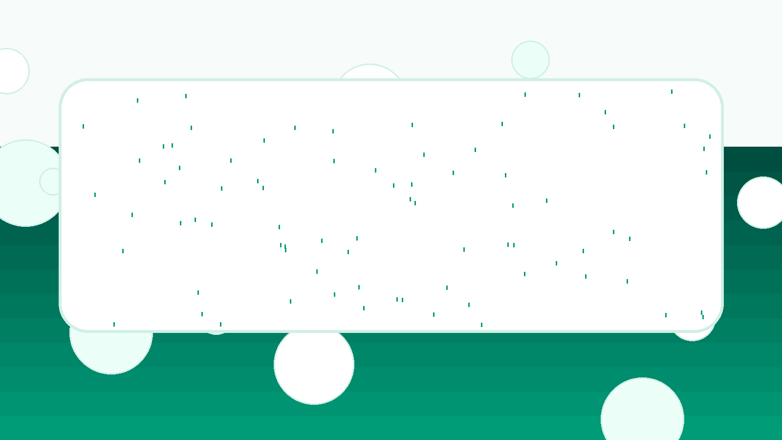 Playful emerald hero graphic